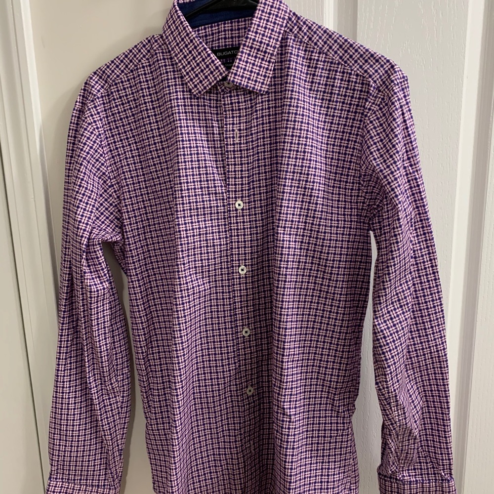 Bugatchi Mens Dress Shirt Large